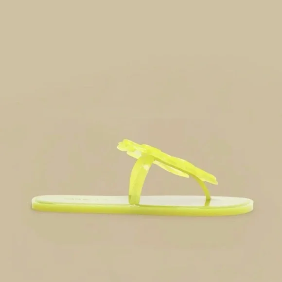 Vibrant Green Monstera Leaf Jelly Sandals PURCHASED IN BRAZIL 🇧🇷 - Picture 5 of 5